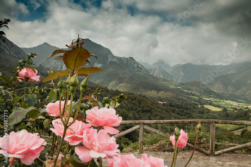 Vistas de las montañas de Asturias en Redes