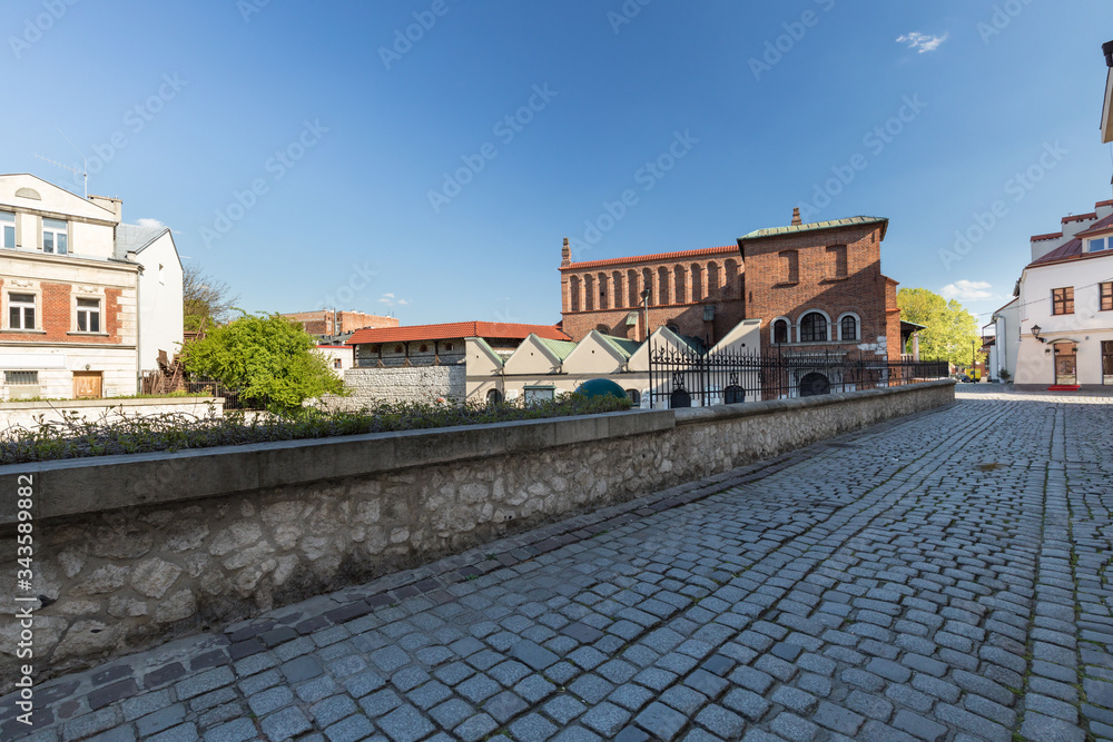 Krakow, Kazimierz District, historic architecture of the former Jewish 