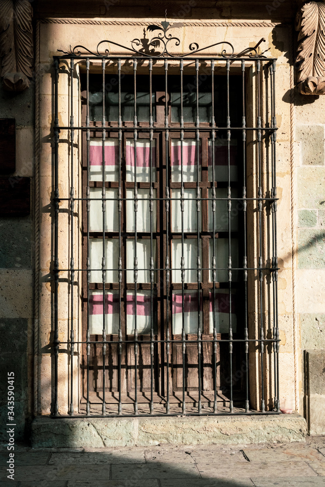 Colonial big window at Oaxaca