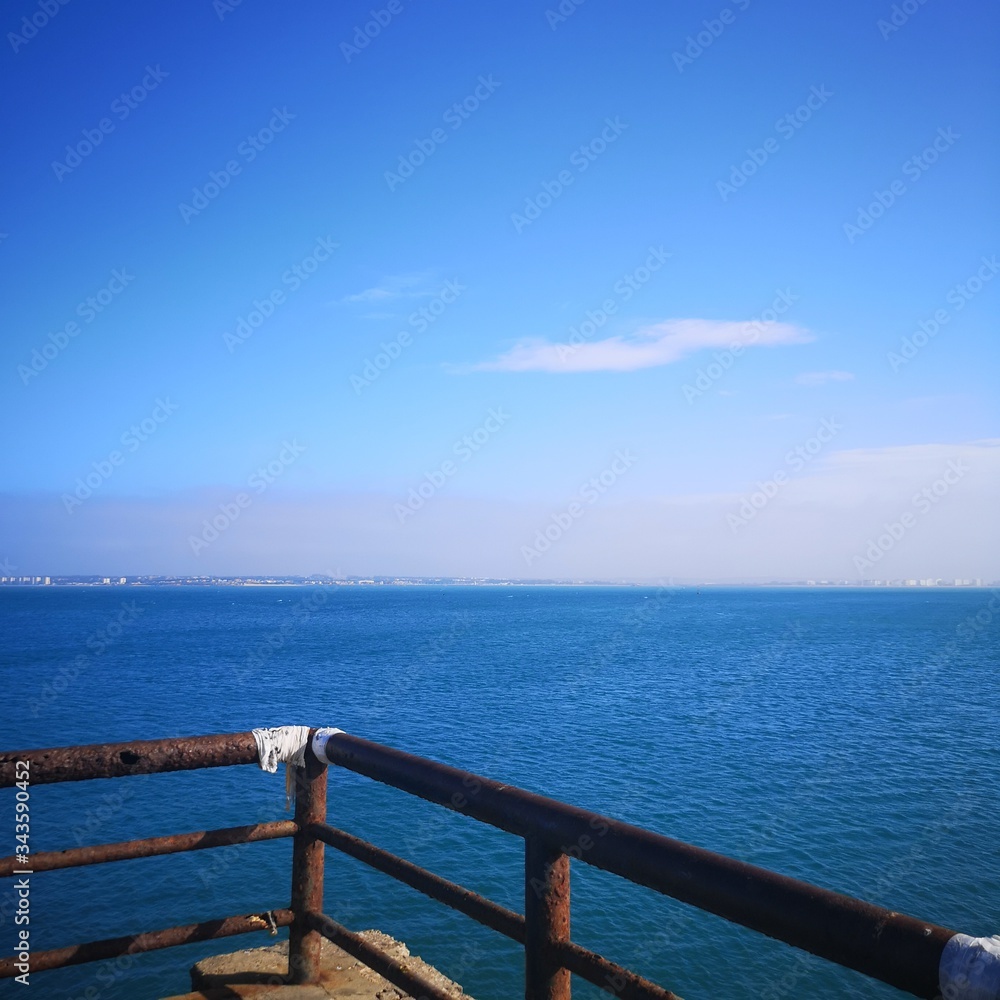 wooden pier on the sea