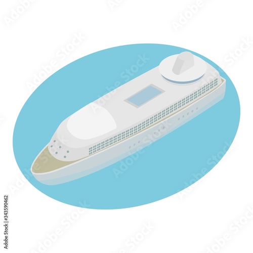 Cruise ship icon. Isometric illustration of cruise ship vector icon for web