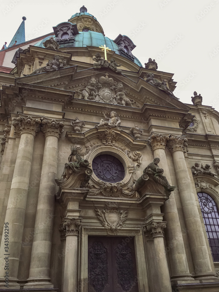 Church with skulls in the city of Wuerzburg, Germany