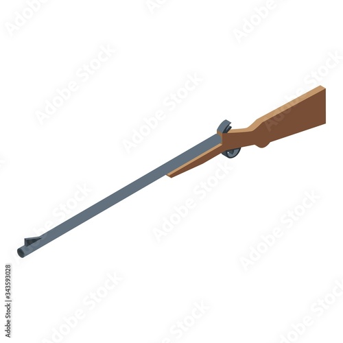 Safari weapon icon. Isometric of safari weapon vector icon for web design isolated on white background