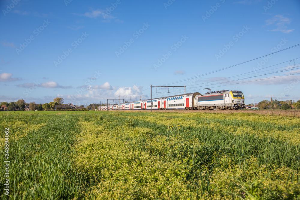 Doublde deck coaches through the fields
Doublde deck coaches through the fields