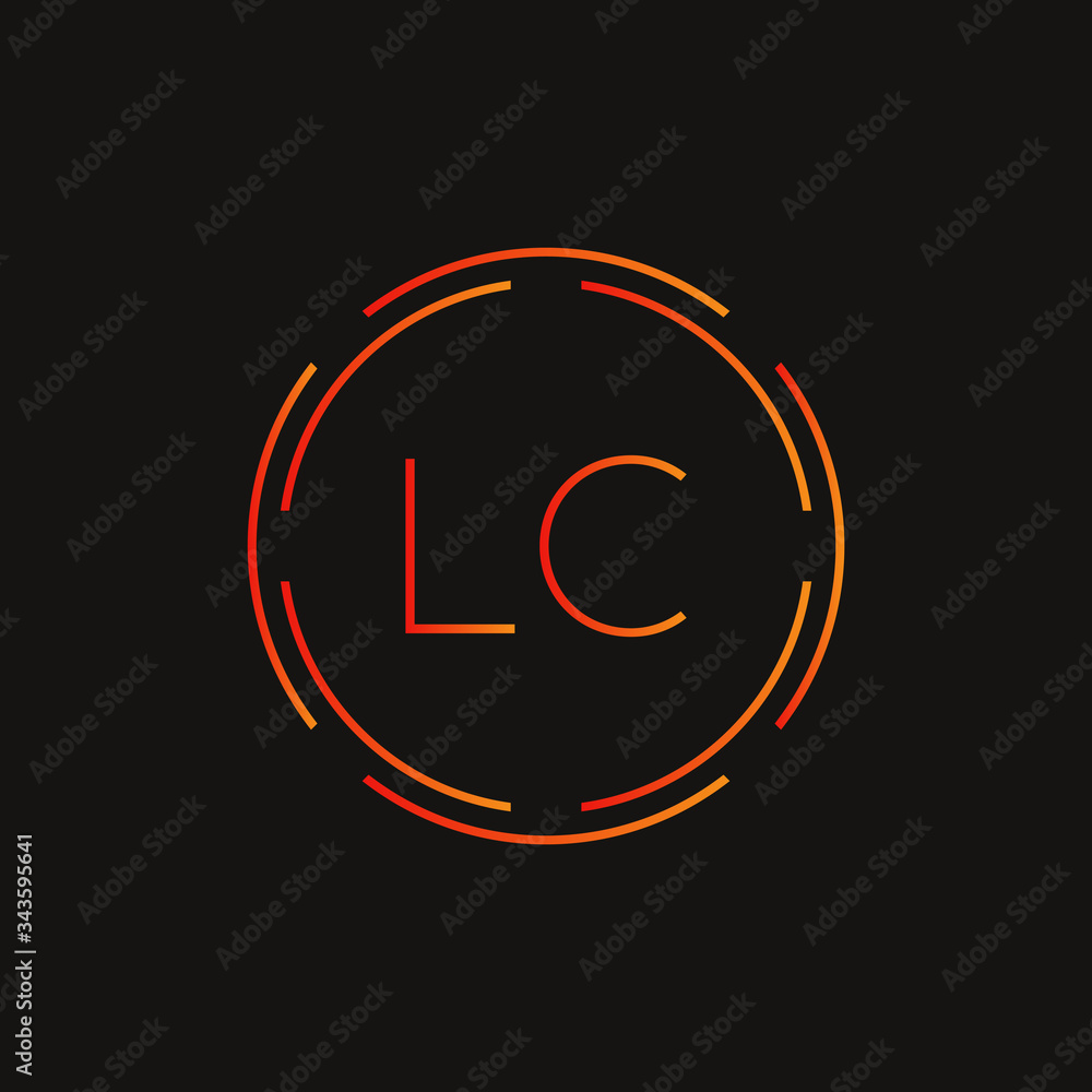 Initial LC letter Logo Design vector Template. Abstract Letter LC logo ...