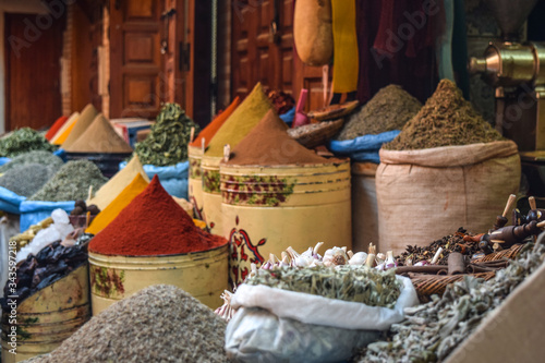 Spices on the Streets of Marrakech photo