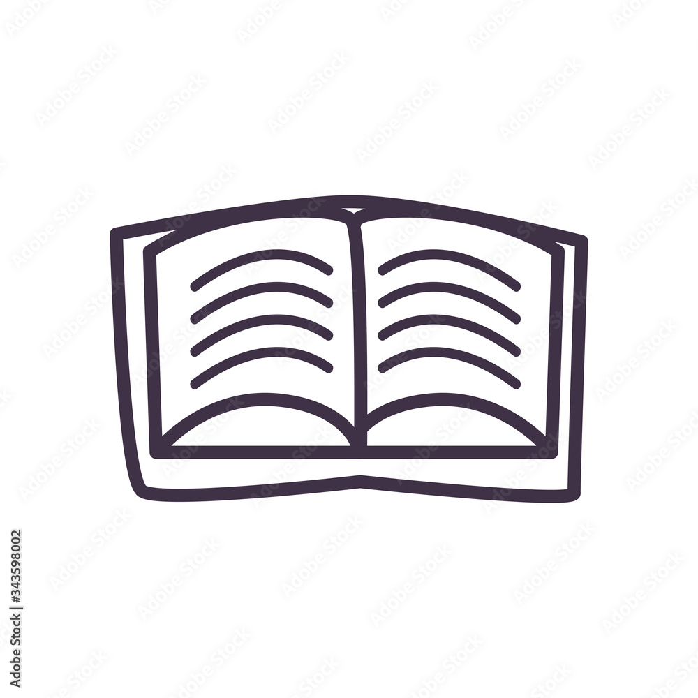 Isolated education book line style icon vector design Isolated education book line style icon vector design