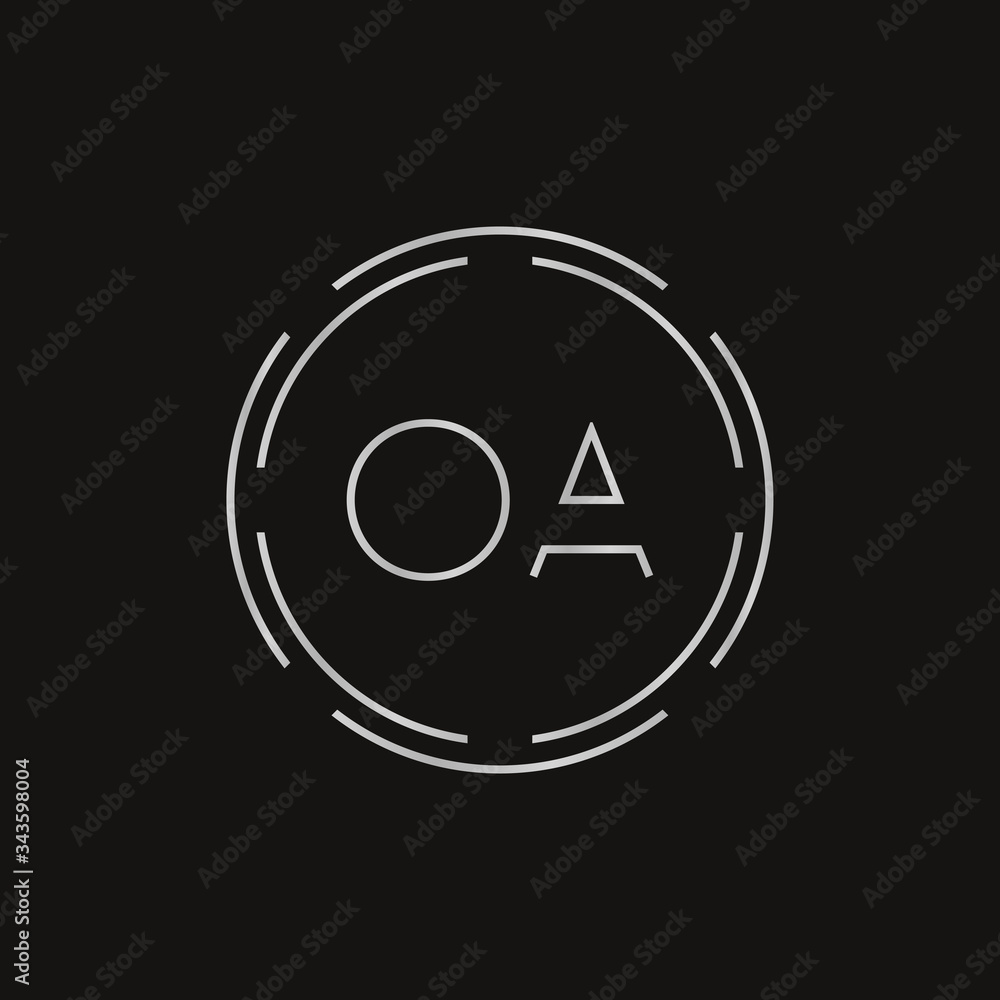 Initial Monogram Letter OA Logo Design Vector Template. Digital Technology OA Letter Logo Design Initial Monogram Letter OA Logo Design Vector Template. Digital Technology OA Letter Logo Design