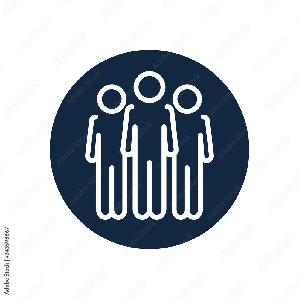 pictogram people standing icon, line block style pictogram people standing icon, line block style
