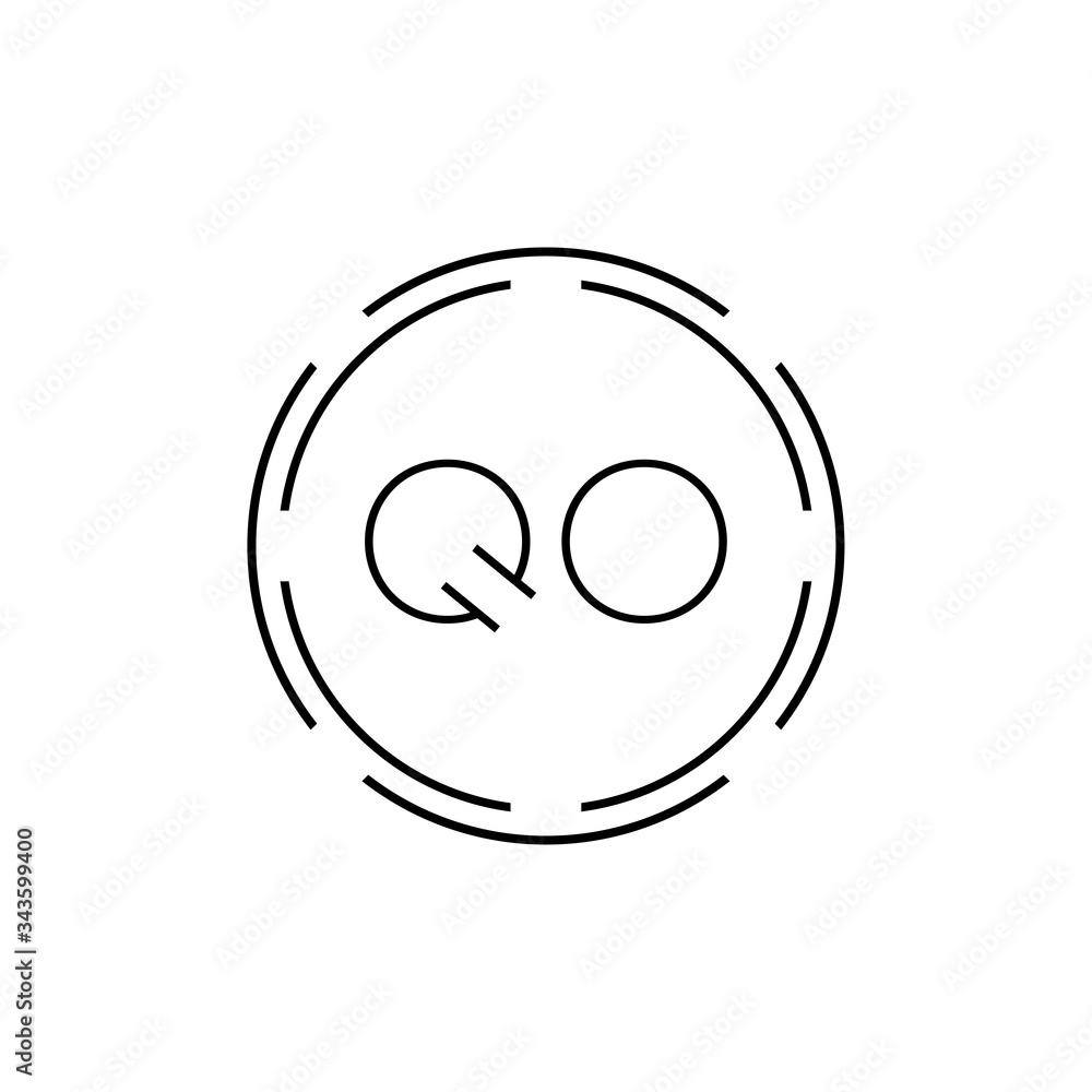 Initial Letter QO Logo Design Vector Template. Digital Abstract Circle QO Letter Logo Design Initial Letter QO Logo Design Vector Template. Digital Abstract Circle QO Letter Logo Design