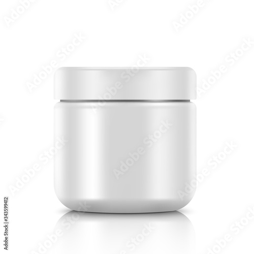Blank Cosmetic Container for Cream.Vector illustration on white background