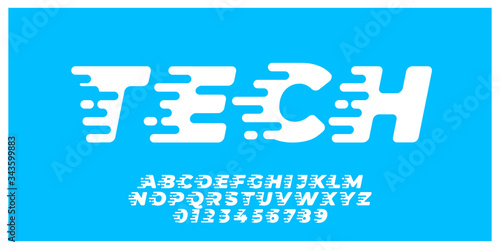 speed text effect design template
