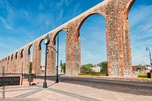 Aqueduct at Queretaro plaza photo