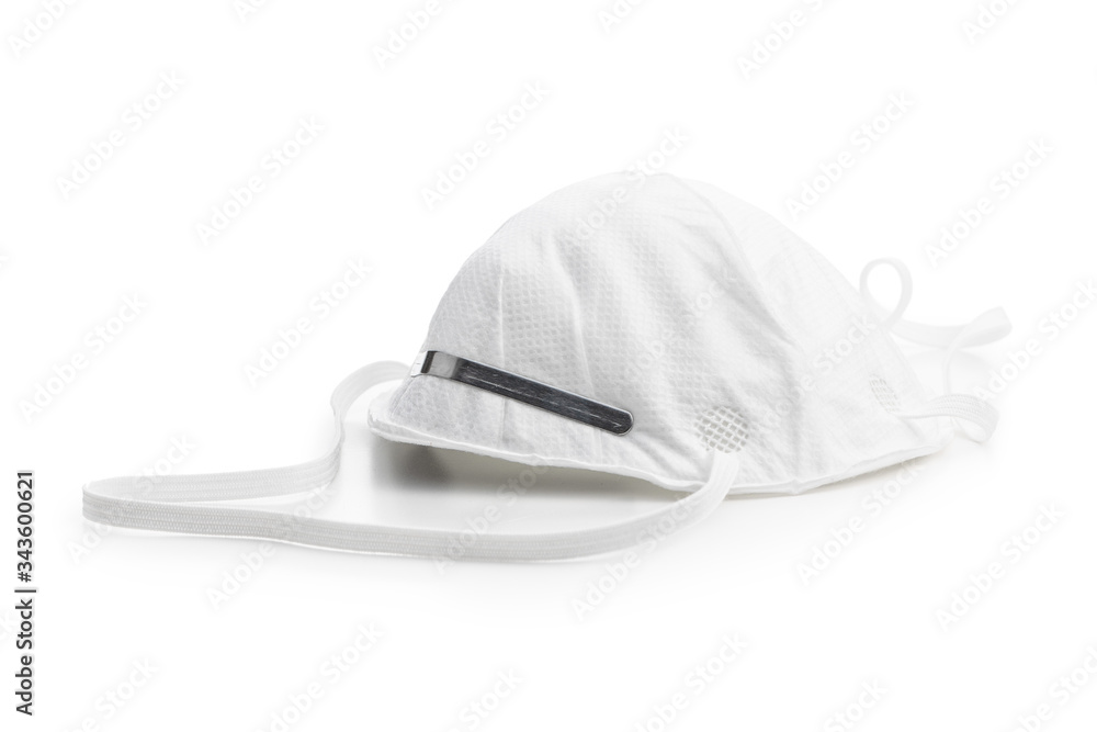 Fototapeta premium Kn95 protection mask. White respirator.