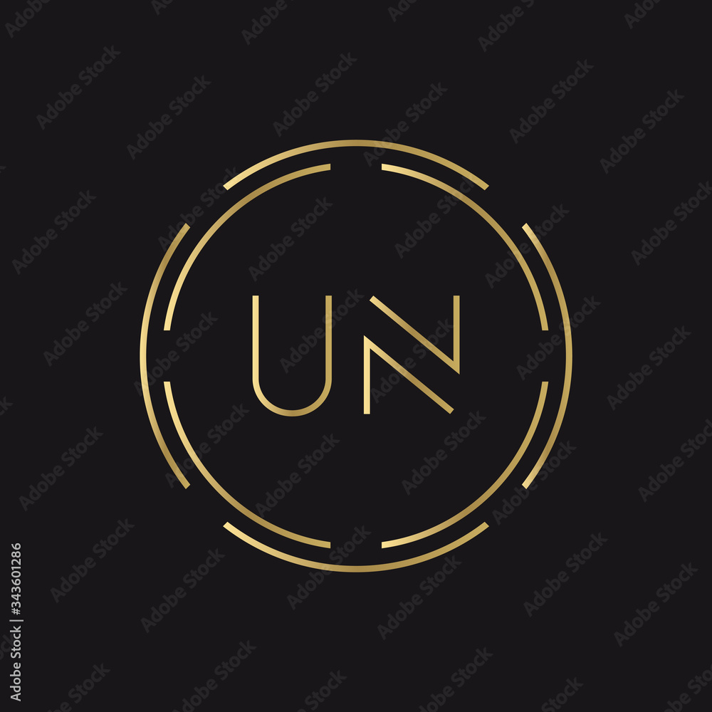 Initial UN Logo Creative Typography Vector Template. Digital Abstract Letter UN Logo Design Initial UN Logo Creative Typography Vector Template. Digital Abstract Letter UN Logo Design