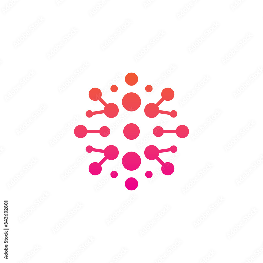 Abstract Round technology logo template vector icon Abstract Round technology logo template vector icon