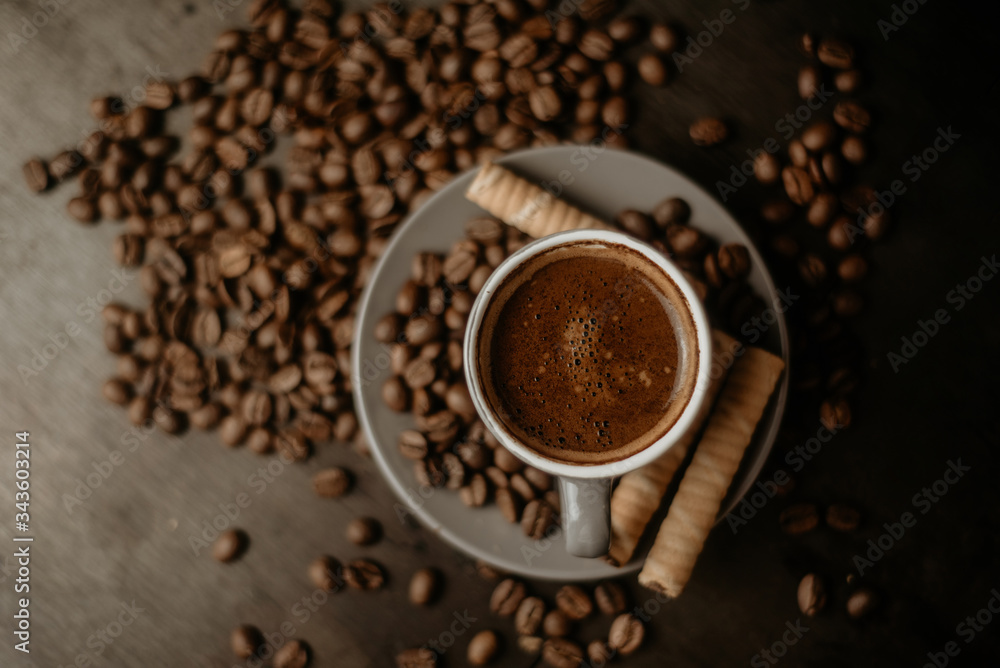 Naklejka premium Black coffee
