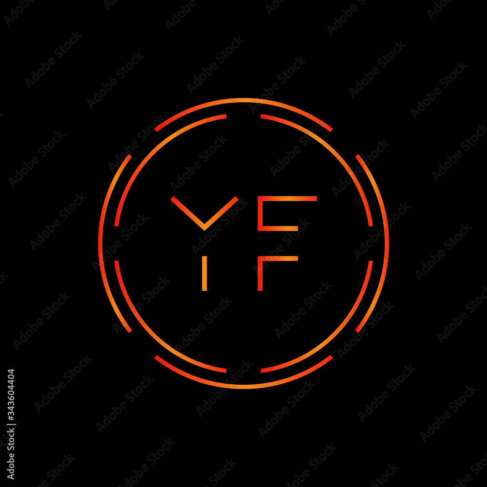 Initial YF Logo Design Vector Template. Creative Circle Letter YF Business Logo Vector Illustration Initial YF Logo Design Vector Template. Creative Circle Letter YF Business Logo Vector Illustration