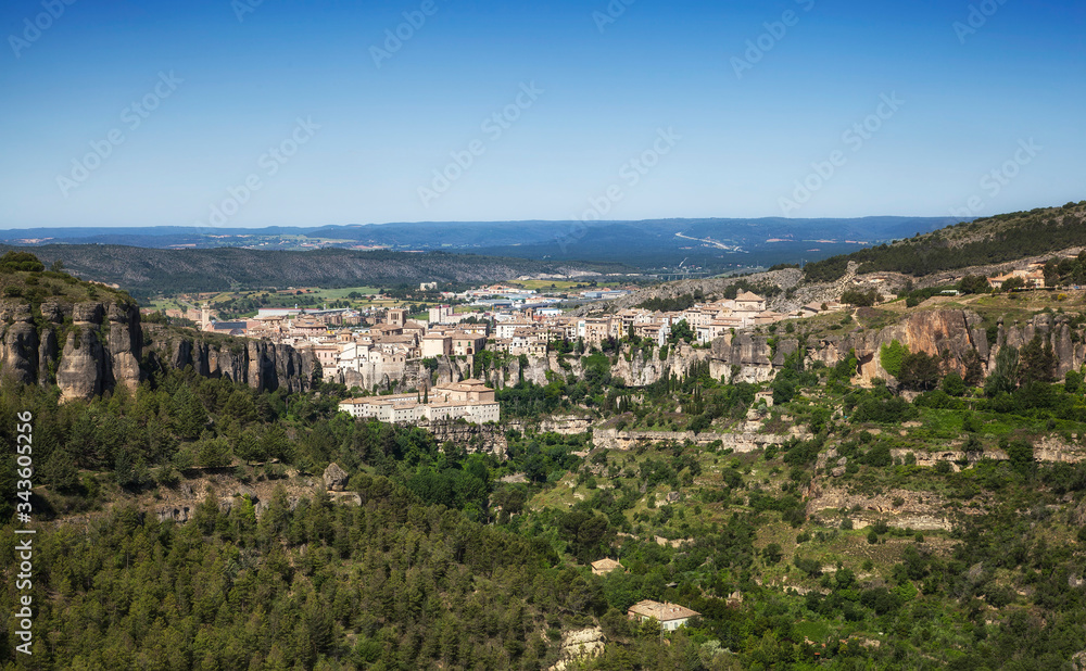 Far view of the town, Cuenca, Spain