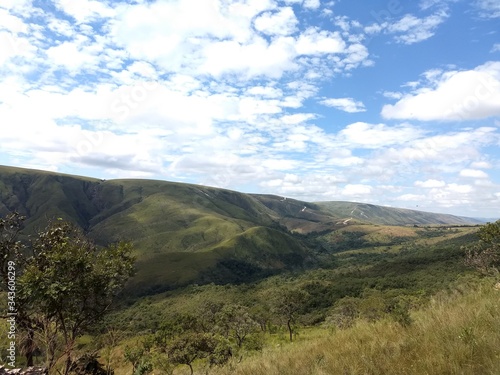 mountain landscape with clouds