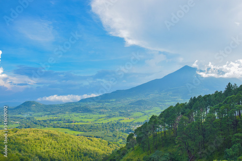 mountain landscape with clouds