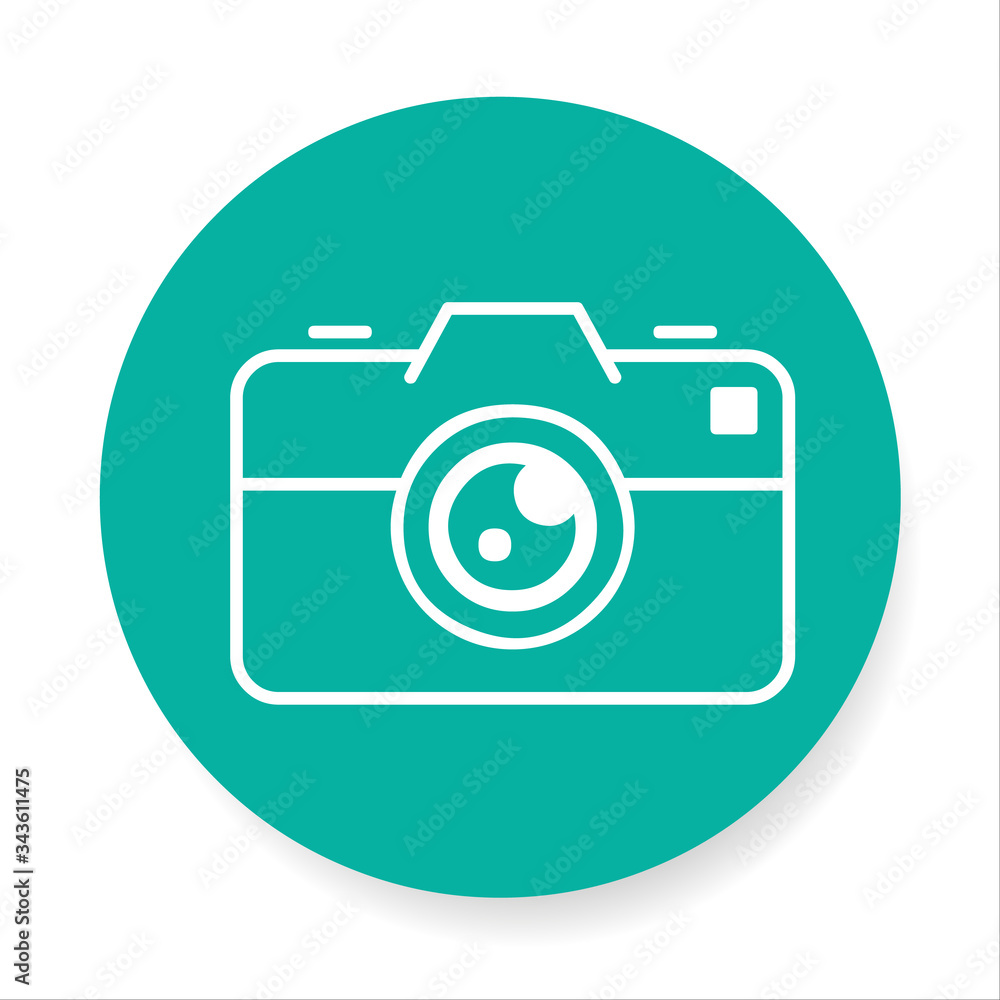 Camera Icon in trendy flat style isolated on white background. Minimalist style Camera Icon in trendy flat style isolated on white background. Minimalist style