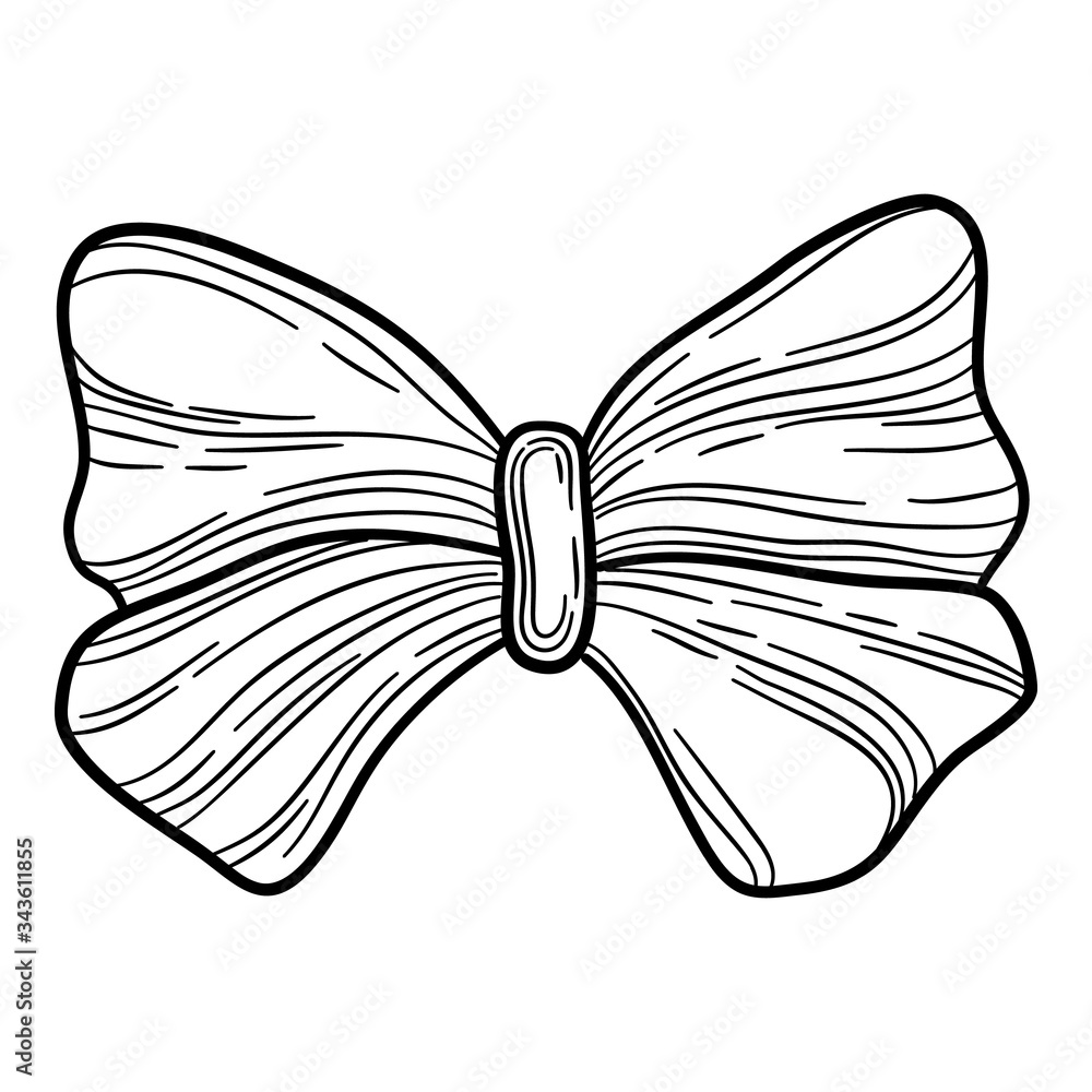 Fototapeta premium Party bow icon. Hand drawn illustration of party bow vector icon for web design