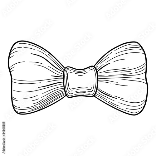 Fashion bow tie icon. Hand drawn illustration of fashion bow tie vector icon for web design