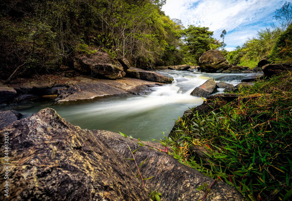 Obraz premium small waterfall in the forest