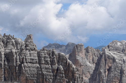 Peak summits at Cima Tosa, Adamello Brenta 
