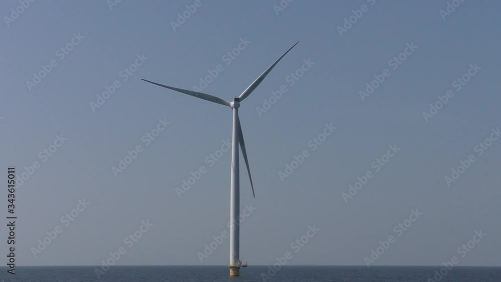 wind turbine on the blue sky wind turbine on the blue sky