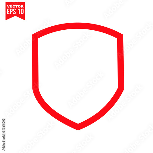 Free Download shield protection shield garbage Icon symbol Flat vector illustration for graphic and web design. - GFXLoad
