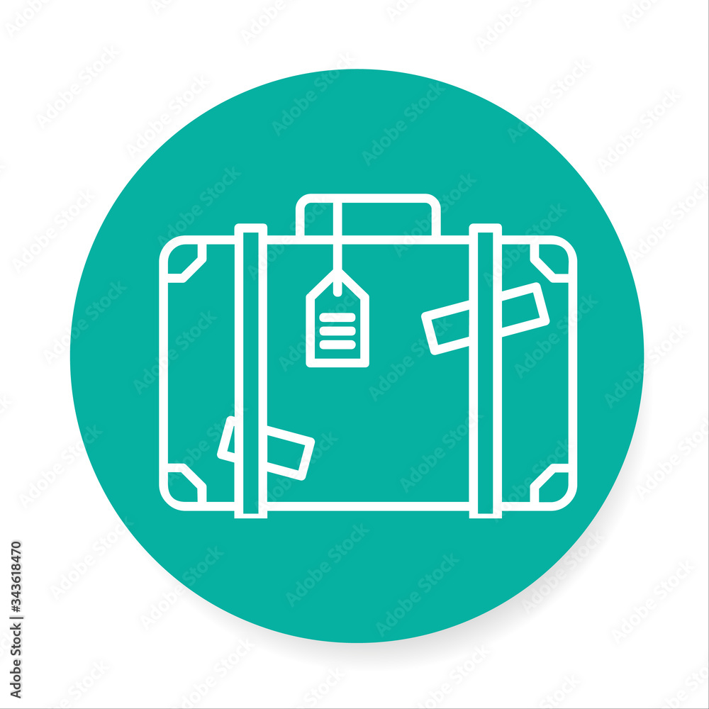 Baggage, luggage line icon, outline vector sign, linear style pictogram isolated on white. Symbol, logo illustration. Minimalism style. Baggage, luggage line icon, outline vector sign, linear style pictogram isolated on white. Symbol, logo illustration. Minimalism style.
