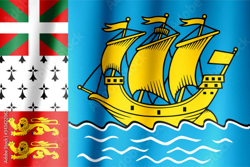 Saint Pierre And Miquelon flag