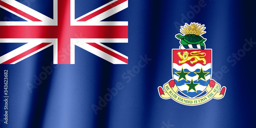 Cayman Islands Waving Flag realistic