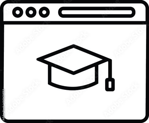learning online icon | Online education icon | Study at home icon | Online class icon | Elearning icon