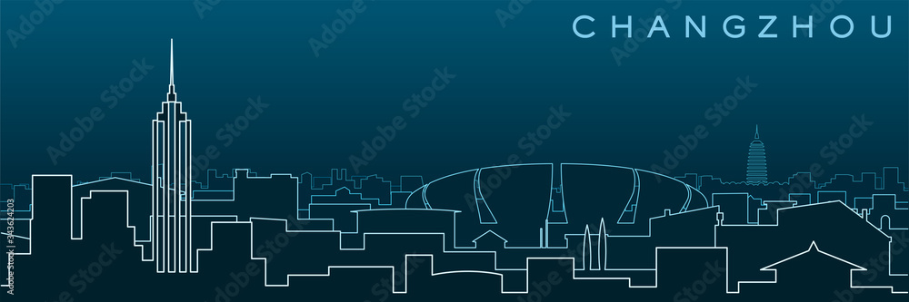 Changzhou Multiple Lines Skyline and Landmarks