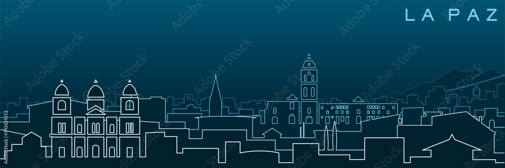 La Paz Multiple Lines Skyline and Landmarks La Paz Multiple Lines Skyline and Landmarks