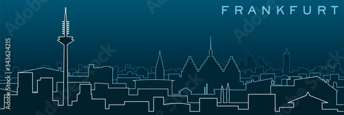 Frankfurt Multiple Lines Skyline and Landmarks