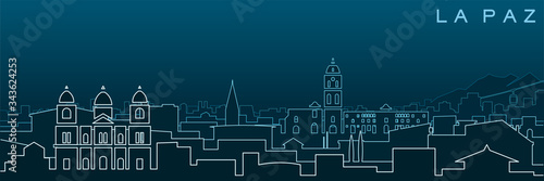 La Paz Multiple Lines Skyline and Landmarks