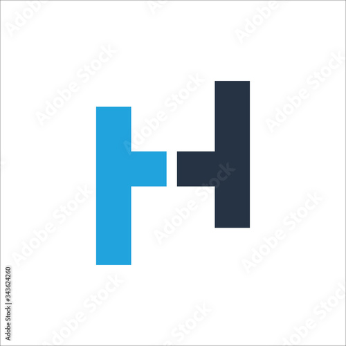 Initial letter hh logo or h logo vector design template