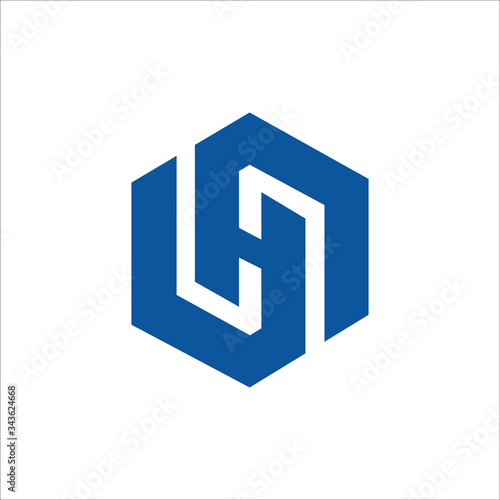 Initial letter hh or h logo vector design template
