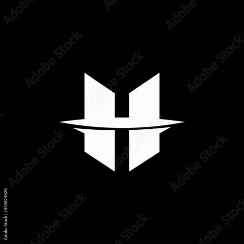 Initial letter hh or h logo design template