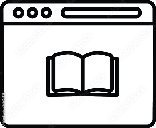 Online education icon | Study at home icon | Online class icon | Elearning icon