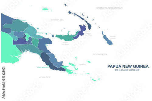 vector map of papua new guinea. 
National Map of Papua New Guinea.