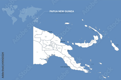 vector map of papua new guinea. National Map of Papua New Guinea.