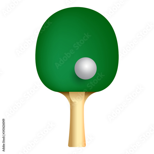 ping-pong paddle in full color