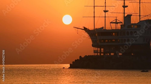 Jeongdongjin Sunrise Park.Is a famous sunriseeo spot in Gangwon-do,South Korea. photo