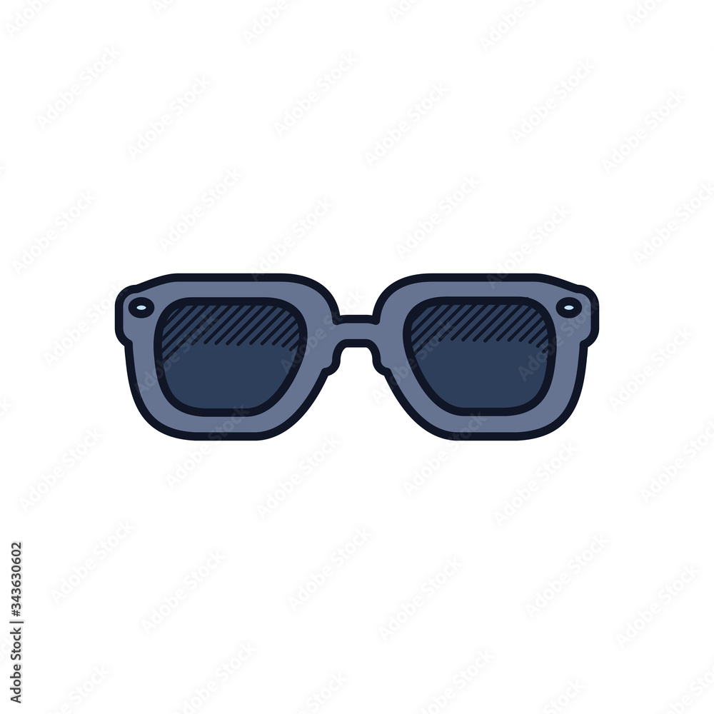 sunglasses icon, line and fill style sunglasses icon, line and fill style