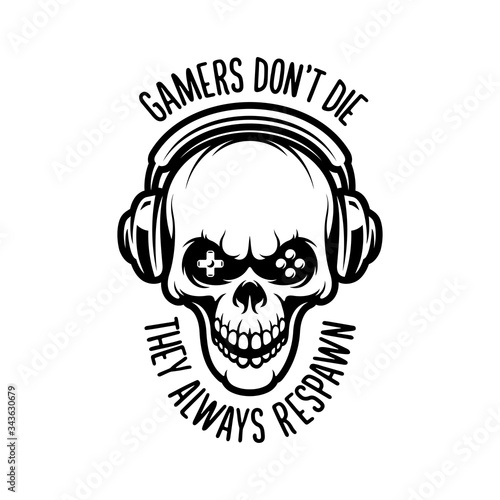Video games related t-shirt design. Hardcore gamer text. Vector vintage illustration.